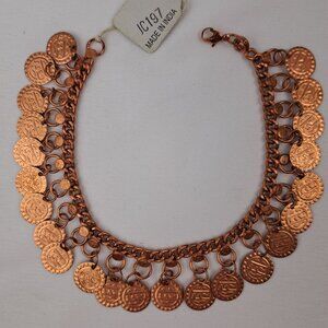 Indian Coin Ring Anklet Ankle Bracelt Copper Tone